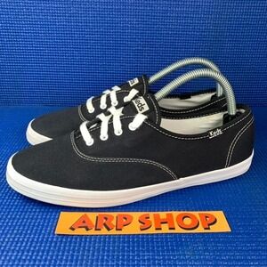 KEDS CHAMPION ORIGINAL Women`s Size 9.5 Black White Comfort Shoes WF34100M